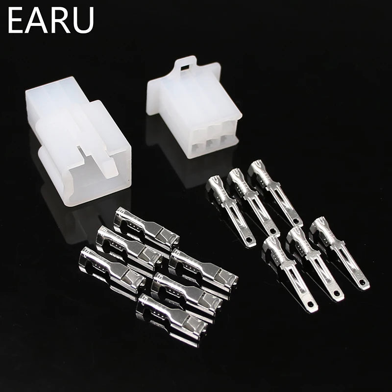 10Set/Lot 2.8Mm 2/3/4/6/9 Pin Automotive 2.8 Electrical Wire Connector Male Female Cable Terminal Plug Kits Motorcycle Ebike Car