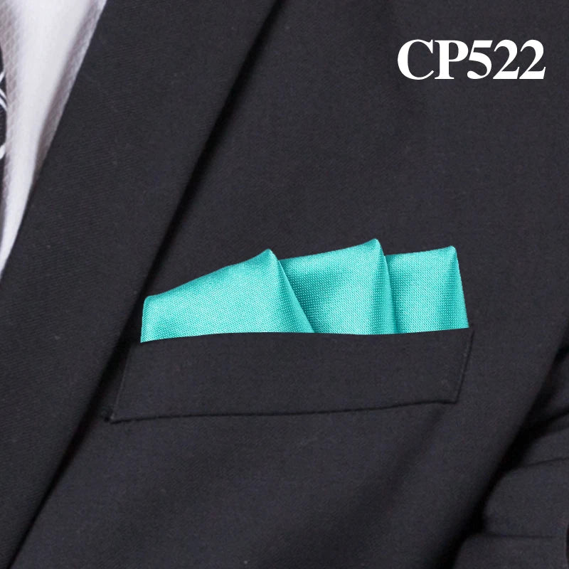 Satin Handkerchief for Men Candy Color Mens Suits Pocket Square Business Chest Towel Hanky Suit Napkin Solid Hankies
