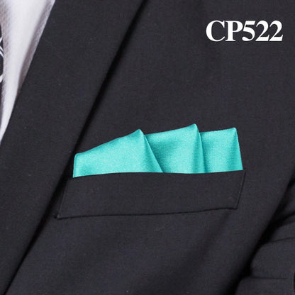 Satin Handkerchief for Men Candy Color Mens Suits Pocket Square Business Chest Towel Hanky Suit Napkin Solid Hankies