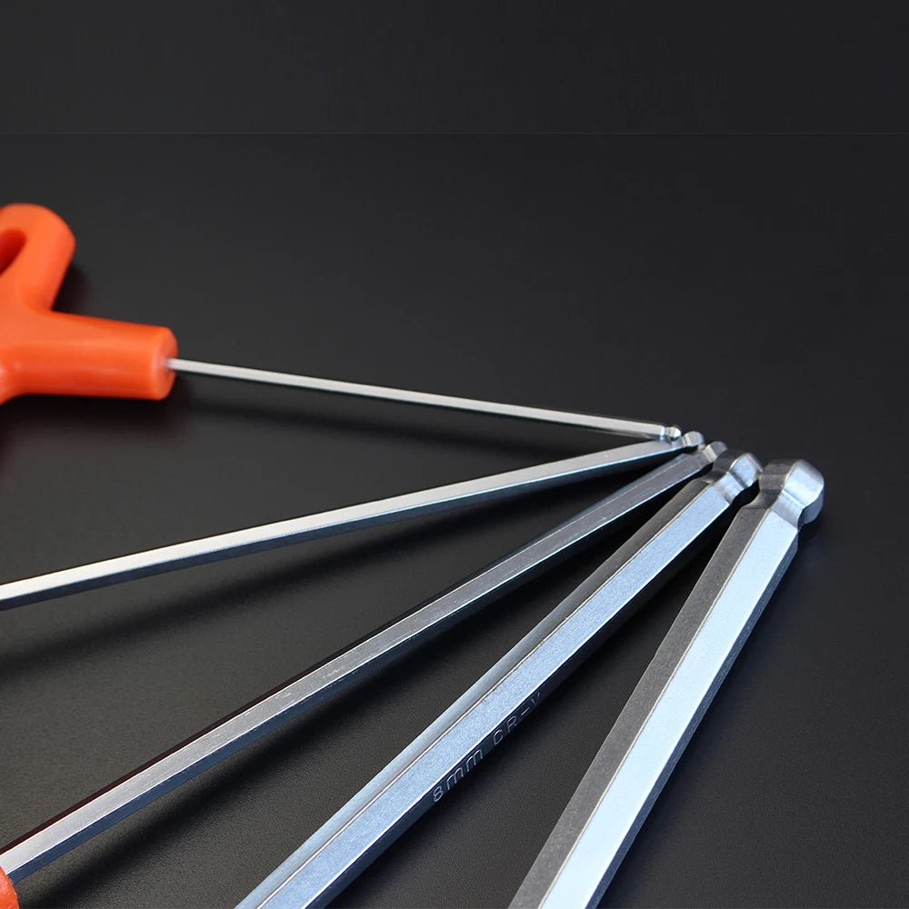 2/2.5/3/4/5/6/8/10Mm Ball/Flat Head Hex Key Allen Wrench Hand Tool Universal Quick Snap Adapter Chrome Vanadium Steel Hexagona