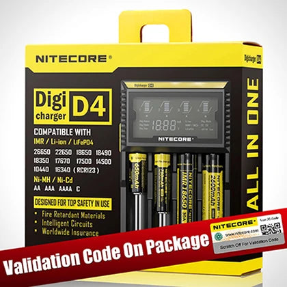 D4 D2 New I4 I2 Digicharger LCD Intelligent Circuitry Global Insurance Li-Ion 18650 14500 16340 26650 Battery Charger