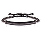 2020 Classic Luxury CZ Black Zircon Long Tubes&4Mm Copper Beads Macrame Men Bracelets&Bangles for Women Jewelry Bileklik