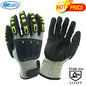 Cut Resistant Safety Work Glove anti Vibration anti Impact Oil-Proof Protective with Nitrile Dipped Palm Glove for Working