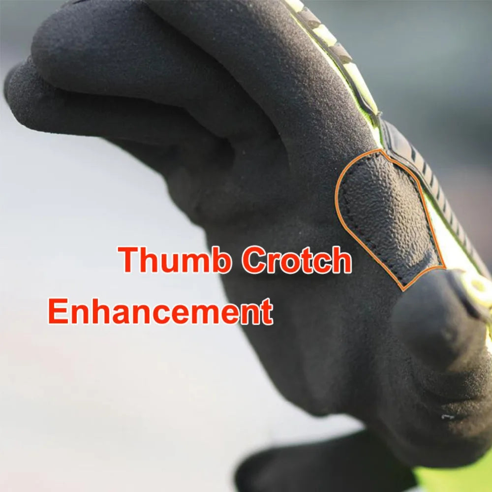 Cut Resistant Safety Work Glove anti Vibration anti Impact Oil-Proof Protective with Nitrile Dipped Palm Glove for Working