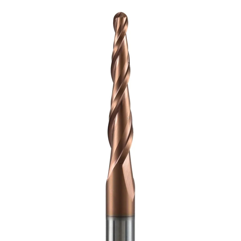 1Pc HRC62 Carbide Carbide Tapered Ball Nose End Mill CNC Engraving Carving Router Bits Milling Cutter for Wood and Aluminium