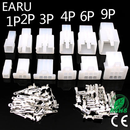 10Set/Lot 2.8Mm 2/3/4/6/9 Pin Automotive 2.8 Electrical Wire Connector Male Female Cable Terminal Plug Kits Motorcycle Ebike Car