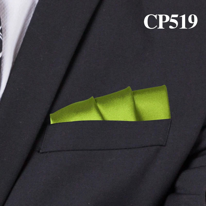 Satin Handkerchief for Men Candy Color Mens Suits Pocket Square Business Chest Towel Hanky Suit Napkin Solid Hankies