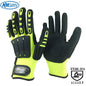 Cut Resistant Safety Work Glove anti Vibration anti Impact Oil-Proof Protective with Nitrile Dipped Palm Glove for Working