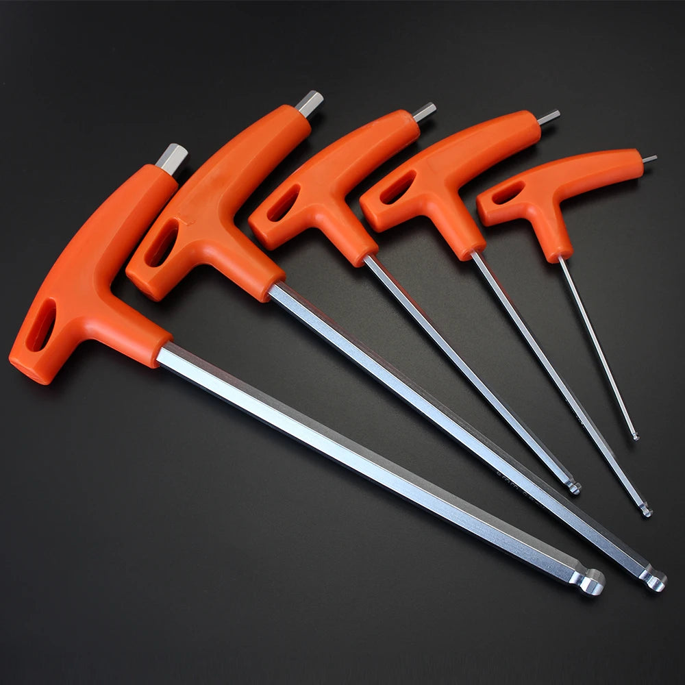 2/2.5/3/4/5/6/8/10Mm Ball/Flat Head Hex Key Allen Wrench Hand Tool Universal Quick Snap Adapter Chrome Vanadium Steel Hexagona