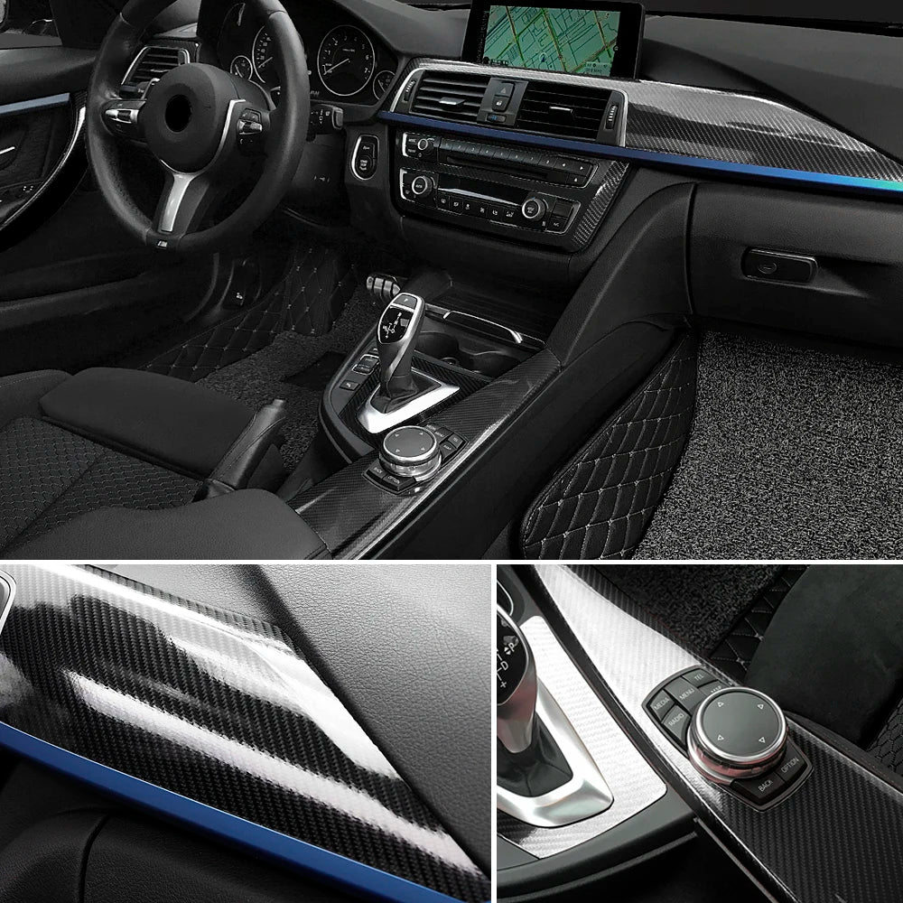 100*30/10Cm High Glossy 5D Carbon Fiber Wrapping Vinyl Film Motorcycle Tablet Stickers and Decals Auto Accessories Car Styling