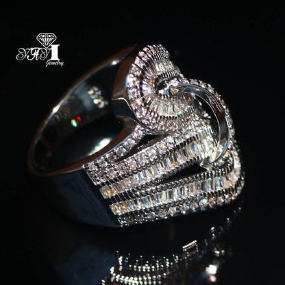 Yayi Fine Jewelry Top Quality Gemstones Moissanite Cubic Zirconia Silver Color Engagement Wedding Party Rings Gifts
