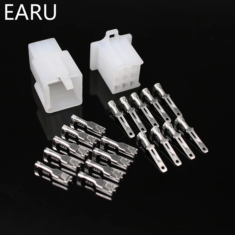 10Set/Lot 2.8Mm 2/3/4/6/9 Pin Automotive 2.8 Electrical Wire Connector Male Female Cable Terminal Plug Kits Motorcycle Ebike Car