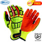 Cut Resistant Safety Work Glove anti Vibration anti Impact Oil-Proof Protective with Nitrile Dipped Palm Glove for Working