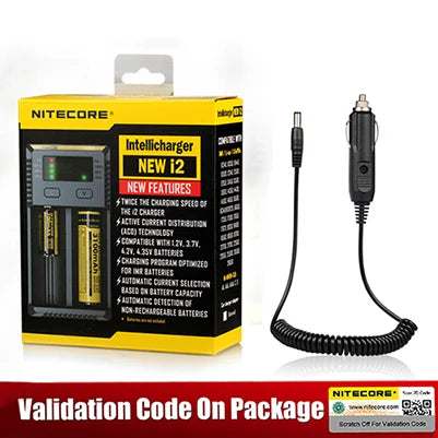 D4 D2 New I4 I2 Digicharger LCD Intelligent Circuitry Global Insurance Li-Ion 18650 14500 16340 26650 Battery Charger