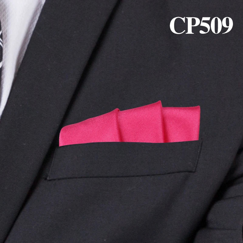 Satin Handkerchief for Men Candy Color Mens Suits Pocket Square Business Chest Towel Hanky Suit Napkin Solid Hankies
