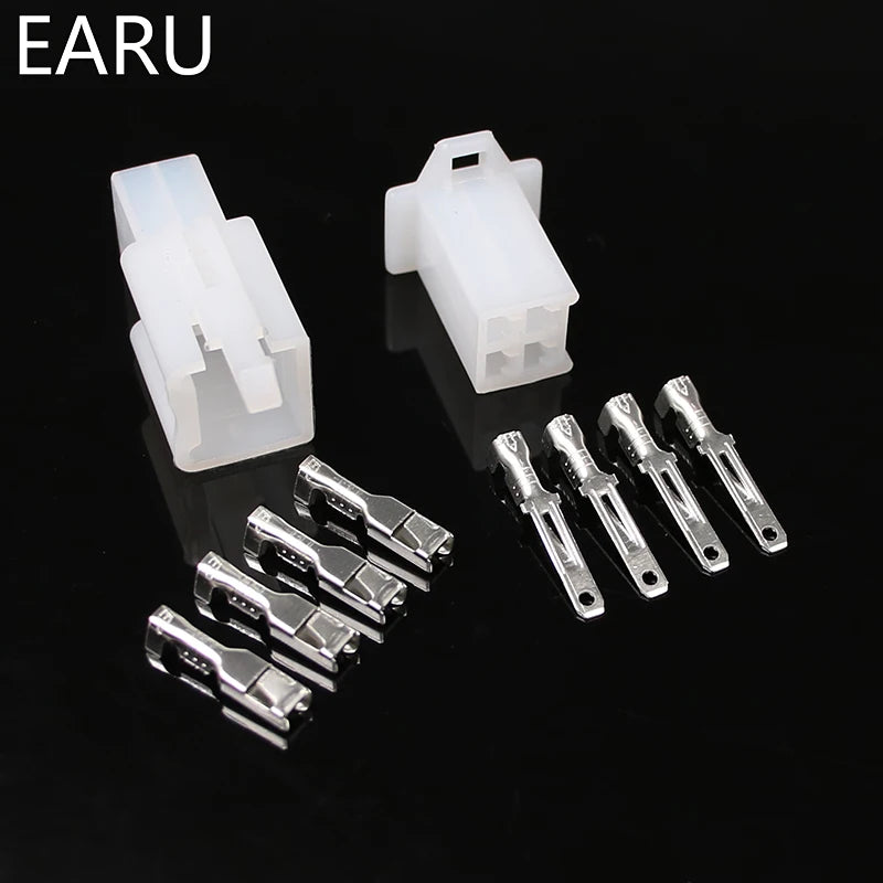 10Set/Lot 2.8Mm 2/3/4/6/9 Pin Automotive 2.8 Electrical Wire Connector Male Female Cable Terminal Plug Kits Motorcycle Ebike Car