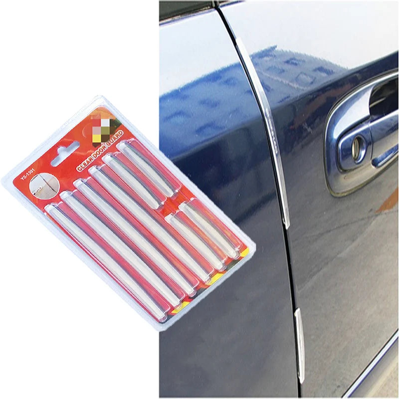 8Pcs/Set Car Door Side Edge Protector Strip Auto SUV Scrape Guard Bumper Handle Protective Cover Sticker Universal Auto Decal