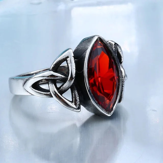 316L Stainless Steel Viking Men Ring Knot Rune Norse Jewelry Exquisite Ring LLBR8-269R