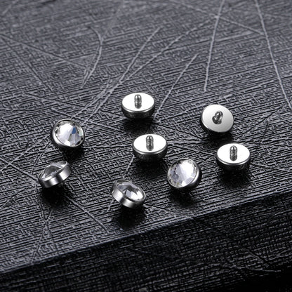 1PC Titanium Microdermal Piercing Surface Internally Threaded Gem Ends Dermal Skin Diver Hide in Medusa Piercing Body Jewelry