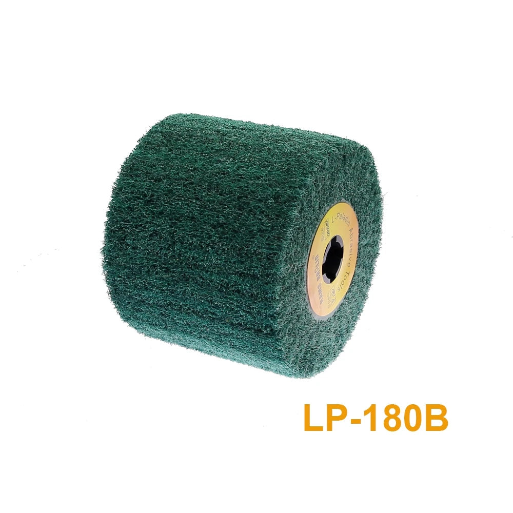 120*100*19Mm Non-Woven Nylon Flap Brush Satin Drawing Polishing Deburring Drum Wheel for Stainless Steel