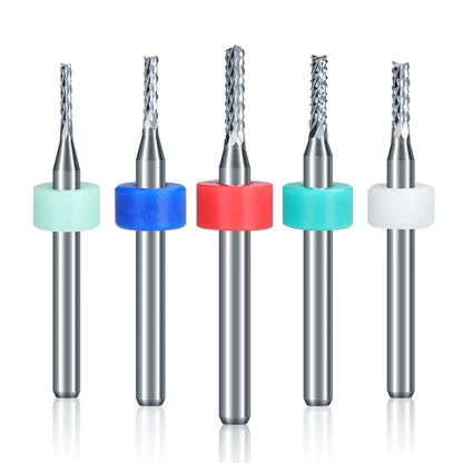 Router Bit 10Pcs 0.5-3.175Mm Carbide PCB Miling Cutter 3.175Mm Shank CNC Engraving Machine End Mill
