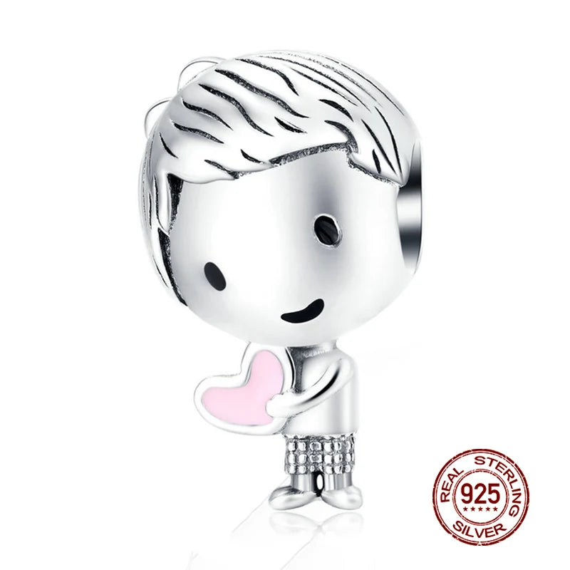925 Sterling Silver Women Boy Girls Pet Camera Bee Charm Coffee Ladybug Beads Fit DIY Original Bracelet Pendants Jewelry