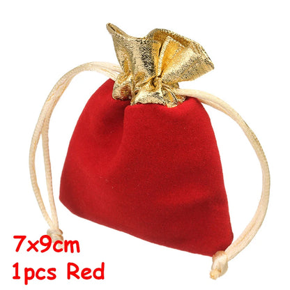 Drawstring Velvet Bag Drawstring Calabash Pouch Jewelry Packaging Bag Wedding/Christmas Favor Pouches & Gift Bags