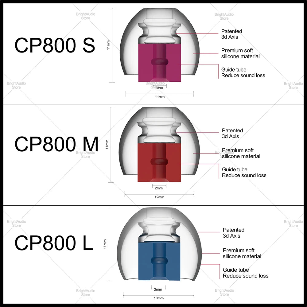 Spinfit CP100 CP800 CP240 In-Ear Ear Tips Silicone Case for Fiio DUNU KZ Hidizs Moondrop Earphone