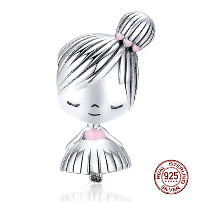 925 Sterling Silver Women Boy Girls Pet Camera Bee Charm Coffee Ladybug Beads Fit DIY Original Bracelet Pendants Jewelry