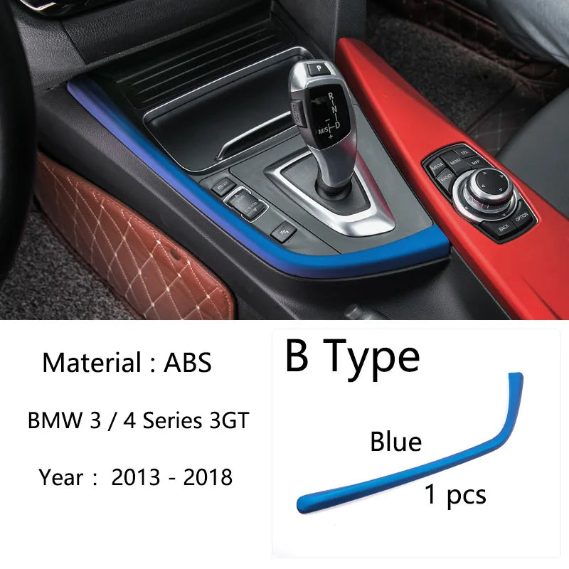 For BMW 3 4 Series 3GT F30 F31 F32 F34 F36 316Li 320Li Car Accessories Control Gear Shift Panel Decorative Strip Cover Trim