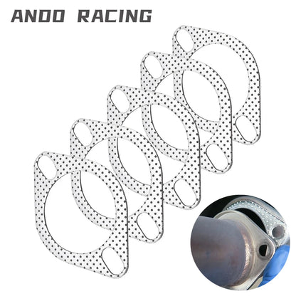 5Pcs/Lot 2.5 Inch=63Mm Car Engine Exhaust Gasket Universal Exhaust Pipe Gasket with Two Holes