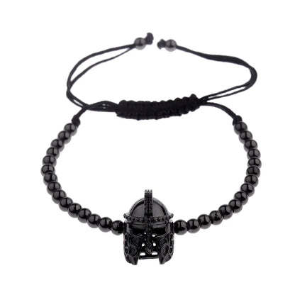 2020 Classic Luxury CZ Black Zircon Long Tubes&4Mm Copper Beads Macrame Men Bracelets&Bangles for Women Jewelry Bileklik