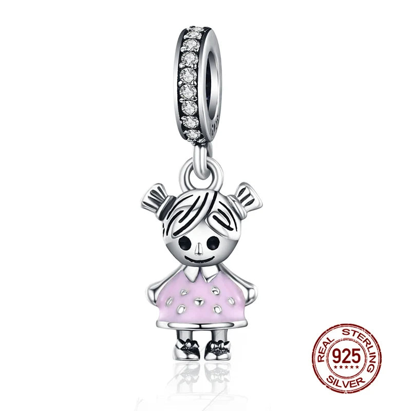 925 Sterling Silver Women Boy Girls Pet Camera Bee Charm Coffee Ladybug Beads Fit DIY Original Bracelet Pendants Jewelry
