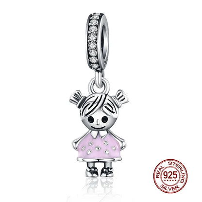925 Sterling Silver Women Boy Girls Pet Camera Bee Charm Coffee Ladybug Beads Fit DIY Original Bracelet Pendants Jewelry