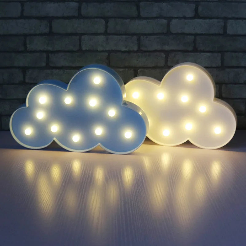 Cloud LED 3D Cartoon Night Light Wall Baby Lamp Toys Nordic Lamp Home Decoration Children'S INS Photographic Props Xmas Gift
