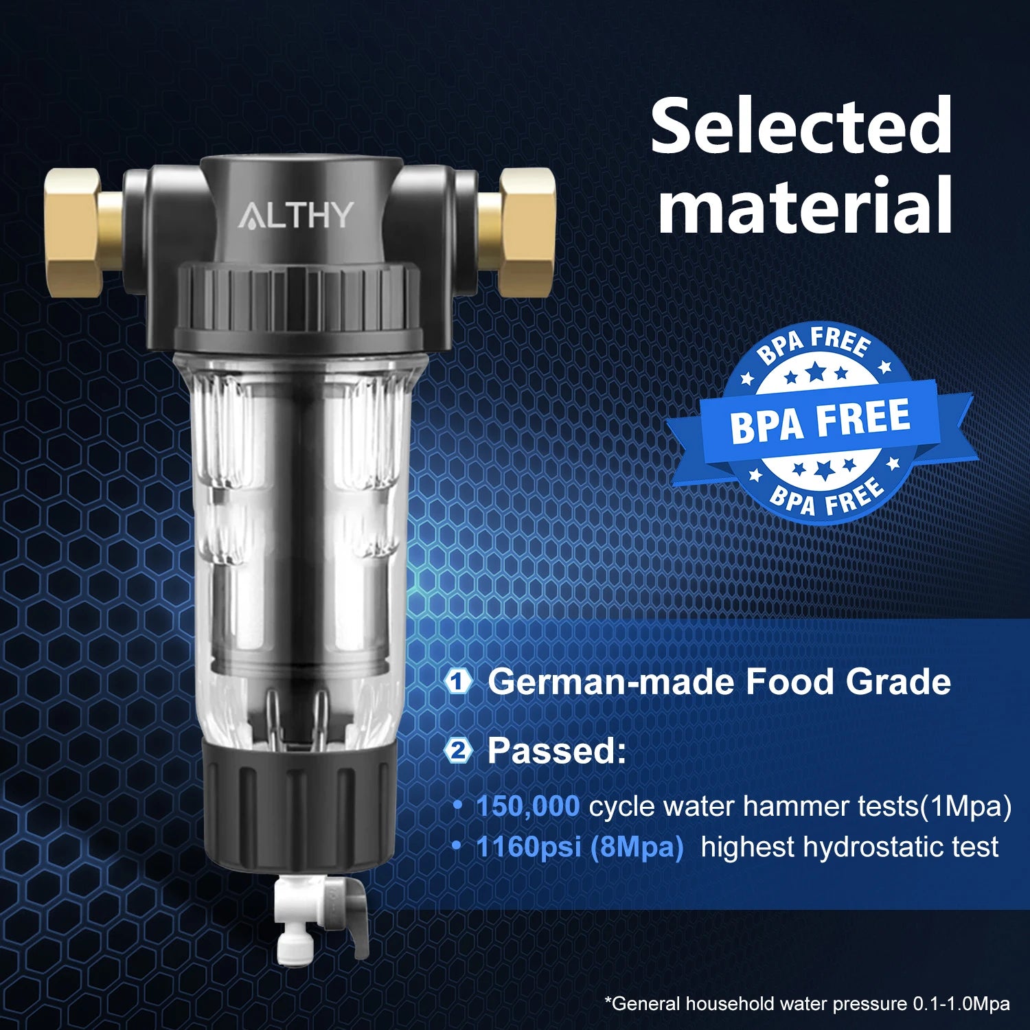 Pre Filter Whole House Spin down Sediment Water Filter Central Prefilter Purifier System Backwash Stainless Steel Mesh