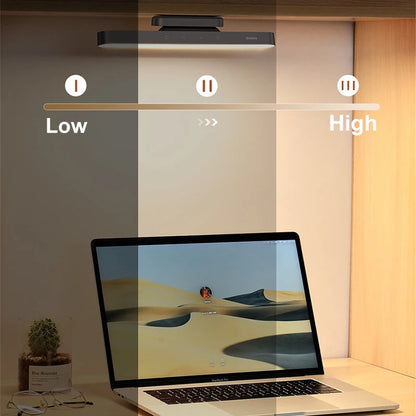 Night Light Hanging Magnetic LED Table Lamp Stepless Dimming Desk Lamp Rechargeable for Cabinet Bedroom Kitchen Light