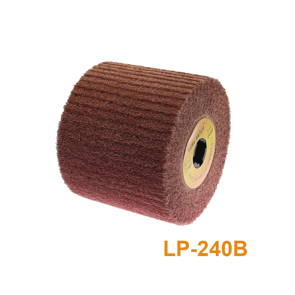 120*100*19Mm Non-Woven Nylon Flap Brush Satin Drawing Polishing Deburring Drum Wheel for Stainless Steel