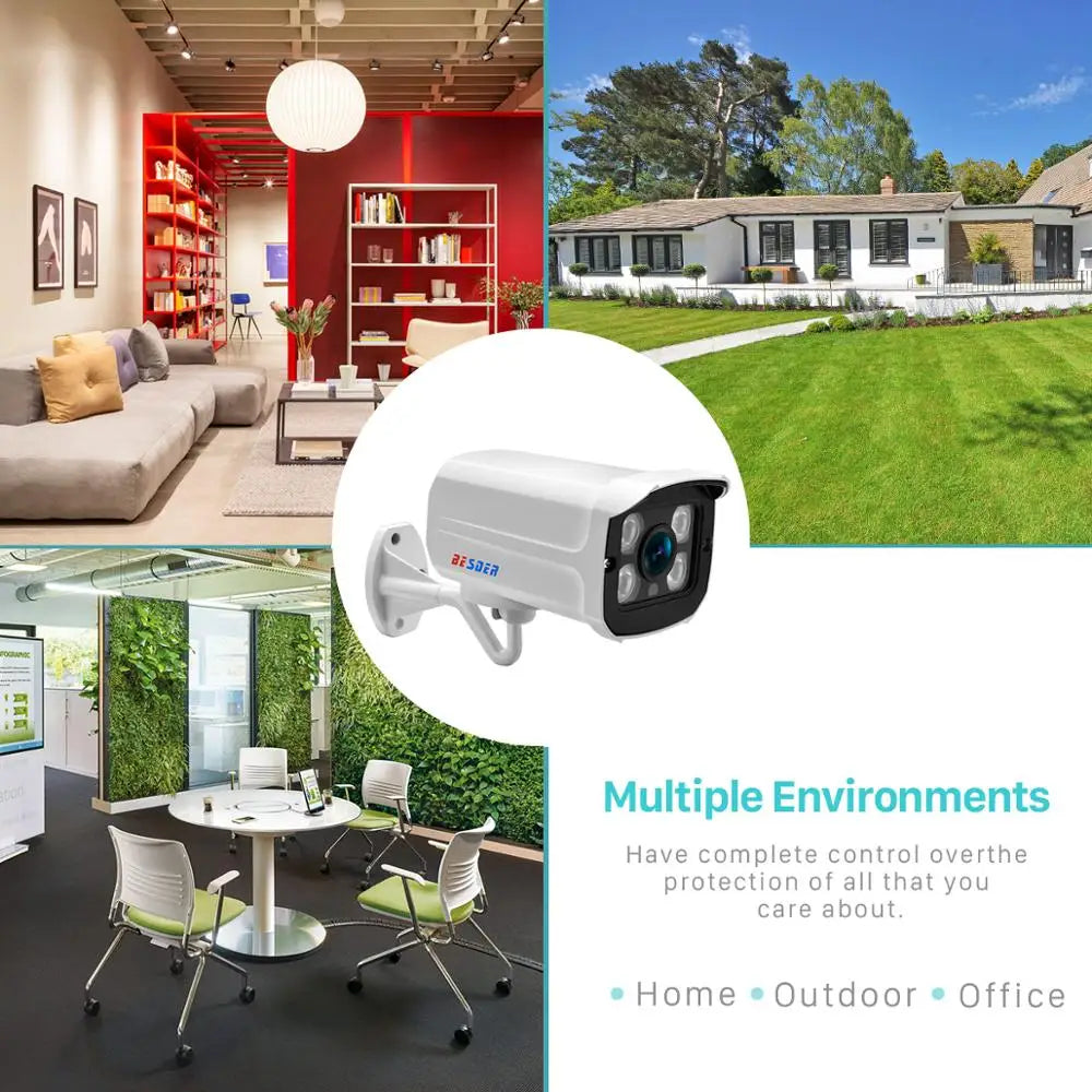 BESDER 4K 8MP H.265 5MP 3MP HD Outdoor IP Camera 48V Poe 1080P IP66 Waterproof Video Surveillance IP Camera Infrare Night Vision
