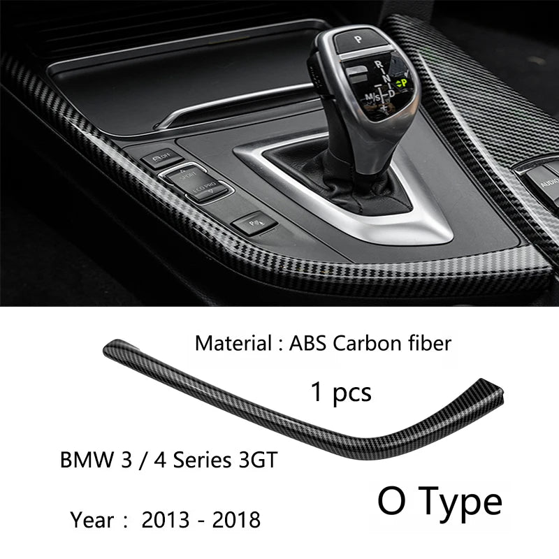 For BMW 3 4 Series 3GT F30 F31 F32 F34 F36 316Li 320Li Car Accessories Control Gear Shift Panel Decorative Strip Cover Trim