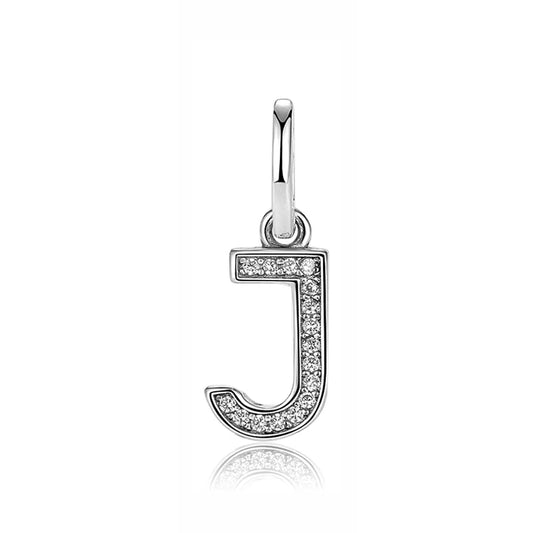 Authentic 925 Sterling Silver Charm Bead Vintage A-Z Letter Alphabet Dangle Charms Fit Pan Brand Original Bracelet Fine Jewelry