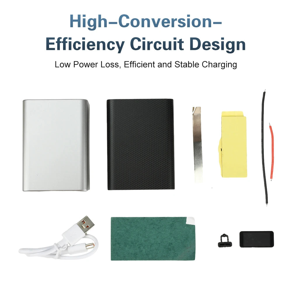 22.5W Fast Charging Module TFT Color Screen Digital DIY Power Bank Kit 21700 Battery Case Fast Charging Mini Portable Power