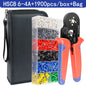 Crimping Pliers Ferrule Sleeves Tubular Terminal Tools HSC8 6-4A/6-6A/16-6 Wire Crimper Household Electrical Sets