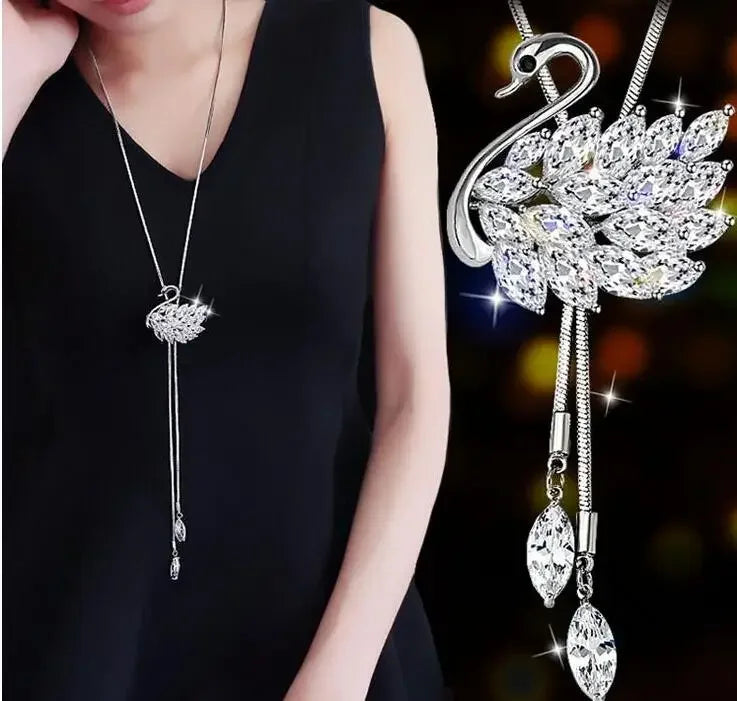 Imitation Pearl Necklaces Retro Popular Vintage Leaf Collar Statement Necklace Long Jewelry for Women