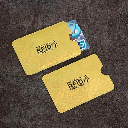 10Pcs Anti-Scan Card Sleeve Credit NFC RFID Card Protector Anti-Magnetic Aluminum Foil Portable Bank Card Holder