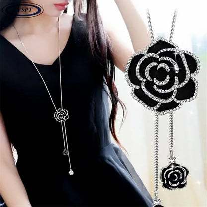 Imitation Pearl Necklaces Retro Popular Vintage Leaf Collar Statement Necklace Long Jewelry for Women