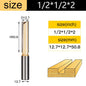 Straight Router Bits 1/2 1/4 Shank Double Flute Plunge Milling Cutter Carbide Tipped Woodworking Trimming Slotting Tool