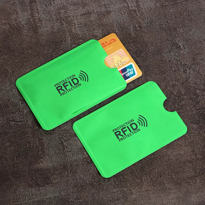 10Pcs Anti-Scan Card Sleeve Credit NFC RFID Card Protector Anti-Magnetic Aluminum Foil Portable Bank Card Holder