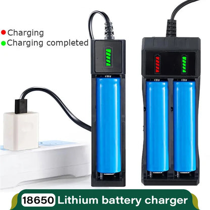 18650 Battery Charger 1/2/4 Slots Dual 18650 Charging 3.7V Rechargeable Lithium Battery USB Charger for 16340 14500 18650