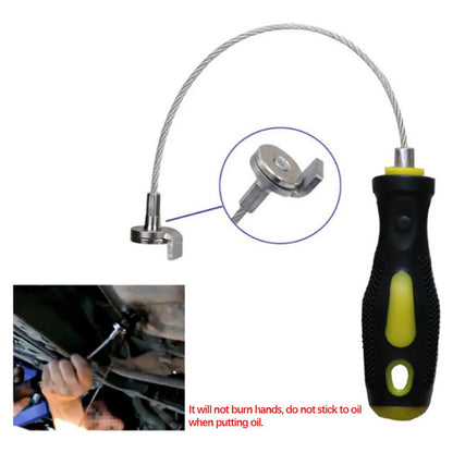 Oil Drain Plug Removal Tool Magnetic Oil Plug Remover Wrench anti Scald Auto Car Oil Drain Wrench Automobile Repair Maintenance